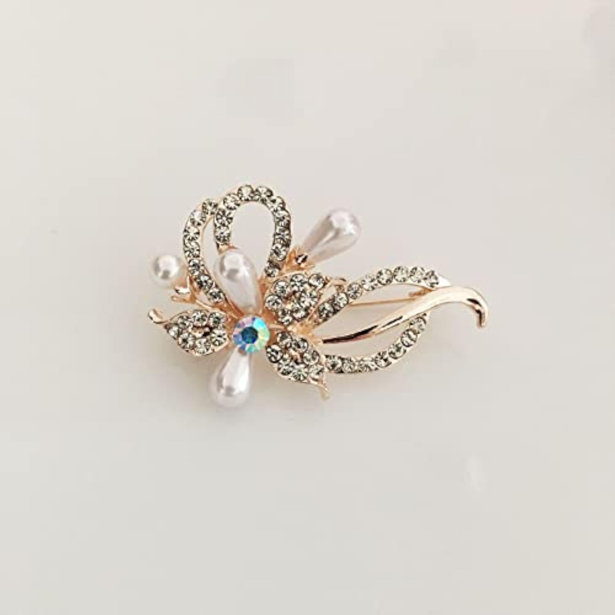 Floral Design Gold Colour Brooch Pin for Women