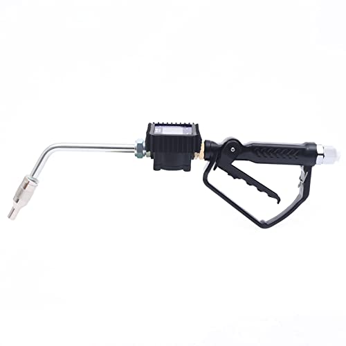 Electronic Oil Metering Gun Oil Control Valve Meter Digital Oil Gun Dispensing Nozzle Air Operated Oil Transfer Pump Digital Petrol Motor Oil Fluid Dispenser Pump Control (Hard Tube)