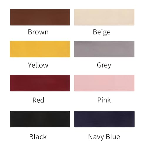 Image of Fishinsea 8 Pack Sport Headbands for Women, Elastic Soft Fabric Non-Slip Hair Bands Hair Warp for Daily Workout Yoga Running Sports, Combo 7