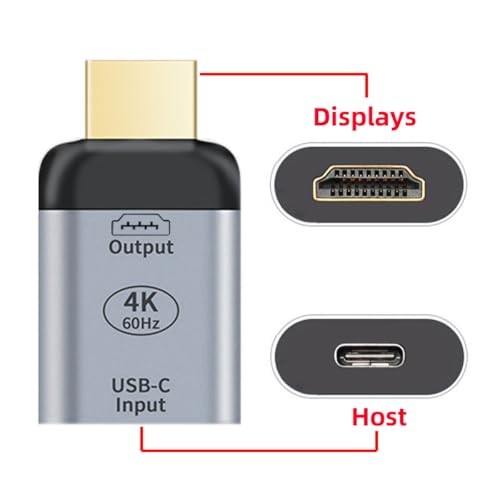 Adaptador USB-C Hembra a HDMI Macho 4K 60Hz para Tablet y Laptop miniatura 5