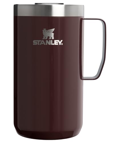 STANLEY Everyday Camp Mug 24oz | Drink Through Lid | Cup for Coffee, Tea and Drinks | Insulated Stainless Steel Coffee Mug | BPA-Free | Mahogany Gloss
