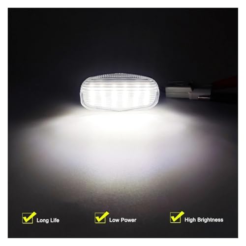 Luces matrícula LED 12V para coche XRV 2015 a 2020 con conjunto de lámpara blanca 6