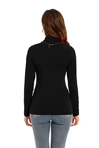 Womens Long Sleeve Turtleneck T-Shirts Casual Lightweight Slim Fit Cozy Base Layer Top3