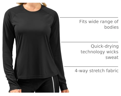 Image of UPF 50+ Sun Shirt for Women Long Sleeve Quick Dry UV Protection Hiking Top