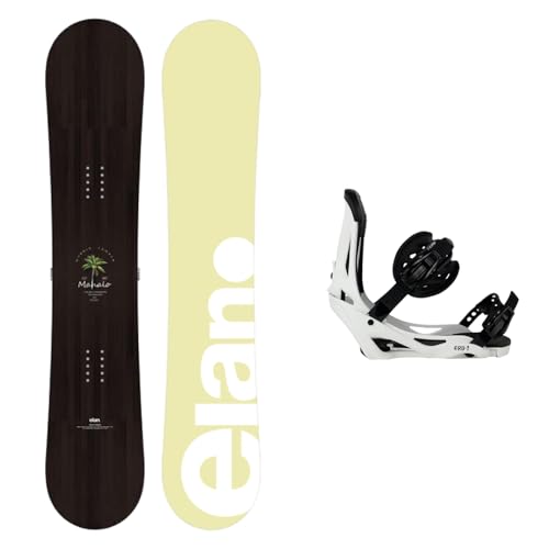 �y�X�|�C�`�z25-26 BIN��t���� ELAN 2�_�Z�b�g MAHALO LINK GRD-2 �X�m�[�{�[�h �� BIN �r���f�B���O �X�m�{ �G���� �}�n�� ���f�B�[�X 2026 ���f�� �������K�i (White/M(25-27.5cm), Black