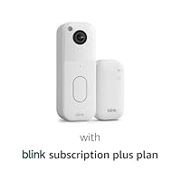 New Blink Video Doorbell System | With 1-Year Plus Plan Subscription | Head-to-toe HD view, two-year battery life, simple setup, IP-65 | Works with Alexa | Sync Module Core included (White)