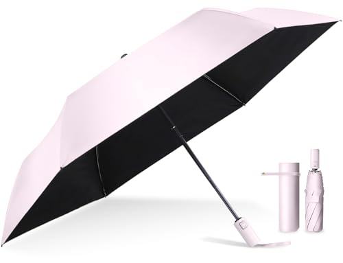 日傘 軽量 uv カット 100 遮光 折りたたみ 折り畳み傘 (ライトピンク)の商品画像（Amazon）