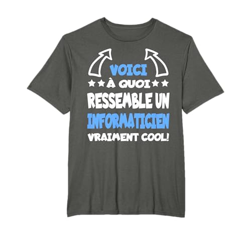 Cadeaux amusants informaticiens et programmeurs Cool Cadeau drôle Programmeur Informatique T-Shirt Noir Homme S Humorous Informaticien T-Shirt