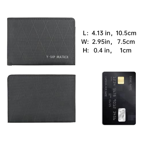 Slim EDC Wallet for Men - RFID Blocking Front Pocket Minimalist Bifold (4.13"x2.95") Lightweight Travel & Everyday Carry(Xply-Black)2