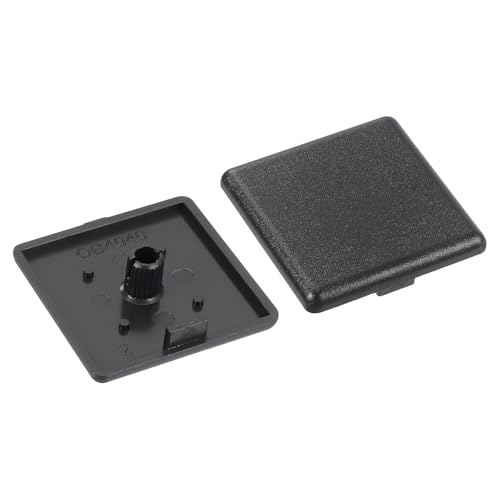 Image of uxcell 6Pcs Extruded End Cap Nylon, 40x40mm T-Slot Aluminum Profile 4040 European Standard End Cap Extrusion Plug for Trolley, Fish Tank Rack, Storage Rack, Black
