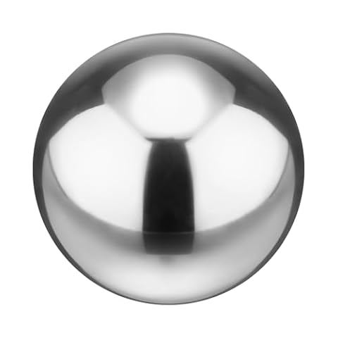 M METERXITY 1-pak kula do obserwacji ogrodowej, 13 cm, 201, ze stali nierdzewnej, odblaskowa, pływająca kula do ogrodu, stawu, domu, podwórka, dekoracja zewnętrzna [srebrna]