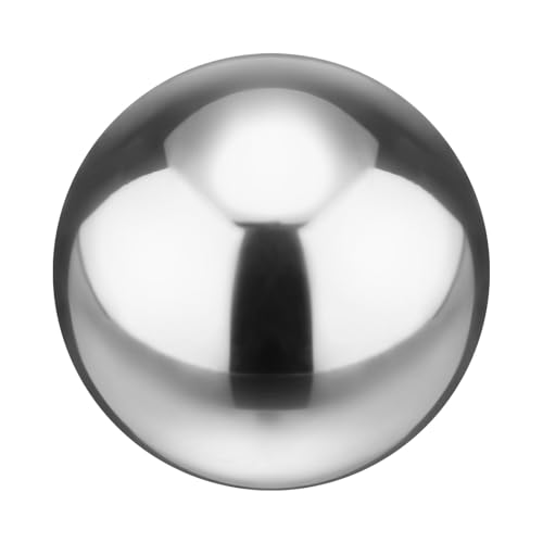 M METERXITY 1-pak kula do obserwacji ogrodowej, 13 cm, 201, ze stali nierdzewnej, odblaskowa, pływająca kula do ogrodu, stawu, domu, podwórka, dekoracja zewnętrzna [srebrna]