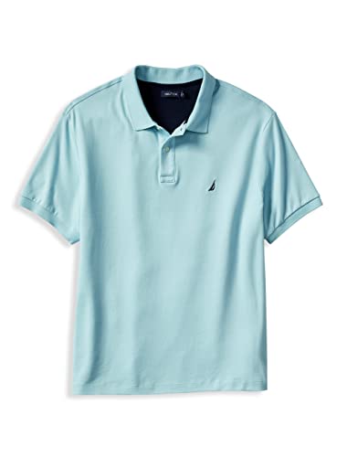Image of Nautica Men's Classic Fit Short Sleeve Dual Tipped Collar Polo Shirt