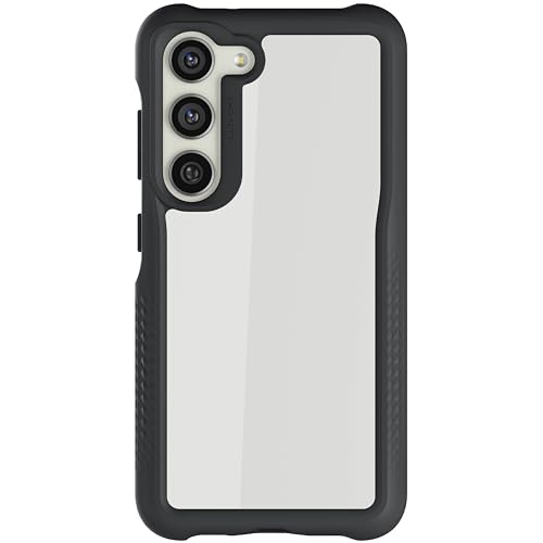 Image of Ghostek Covert Galaxy S23 Case Clear with Military Grade Shockproof Protection, Non-Slip Grip, Protective Silicone Phone Cover Designed for 2023 Samsung Galaxy S23 (6.1 inch) (Black)