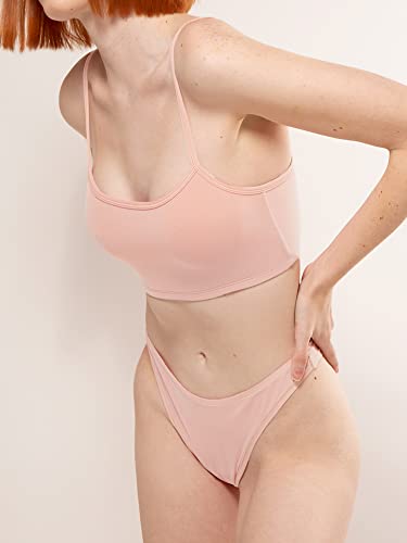 Image of Smart & Sexy Women's Naked Bralettes for Women, Multi Pack, Comfortable Bras for Women with No Underwire, Bralette Sets Have Multiple Bras in Each Bralette Pack Blushing /Blushing /Black /Black L /XL