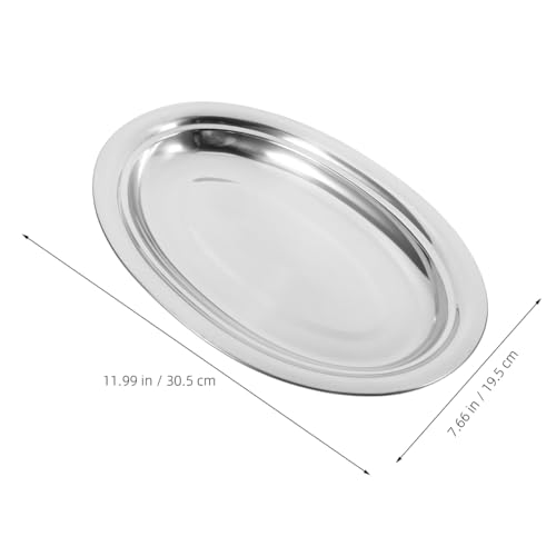 Plat ovale inox vapeur Cabilock anti-adhérence poisson