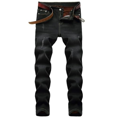 Jeans Pants Trouser Denim Retro Blue Stretch Slim Fit Street Trendy Casual Commuter Straight Leg for Men4