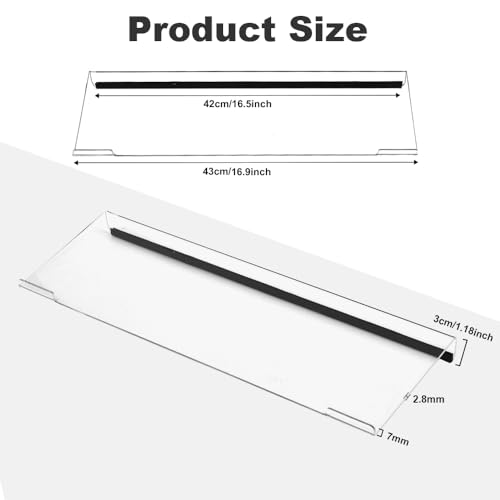 EAAGHK Acryl geneigter Computer Tastaturständer, Generisch Computer-Tastatur-Ständer Mit Rutschfester Silikonabdeckung abgewinkelte ergonomische Halterung für Schreibtisch Büro Hause 43 x 14cm