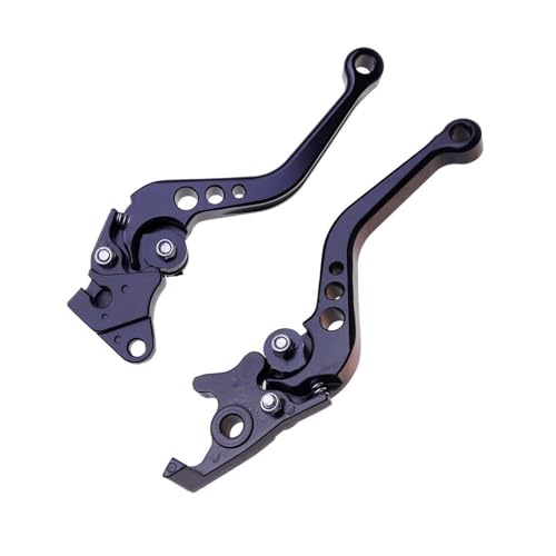 Palancas de freno y embrague con tacto ergonómico negro para mejorar el agarre en moto 5