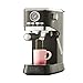 Cooks Professional 20 Bar Espresso Coffee Machine with Steam Wand, 1L Water Tank & Stainless-Steel Drip Tray | Compact & Stylish Barista-Style Coffee Cappuccino Latte Macchiato Maker | 1350W | Black