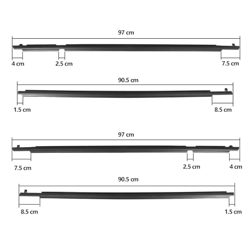 Burletes para puertas de coche Toyota RAV4 2006-2008 para proteger el interior de la lluvia 2