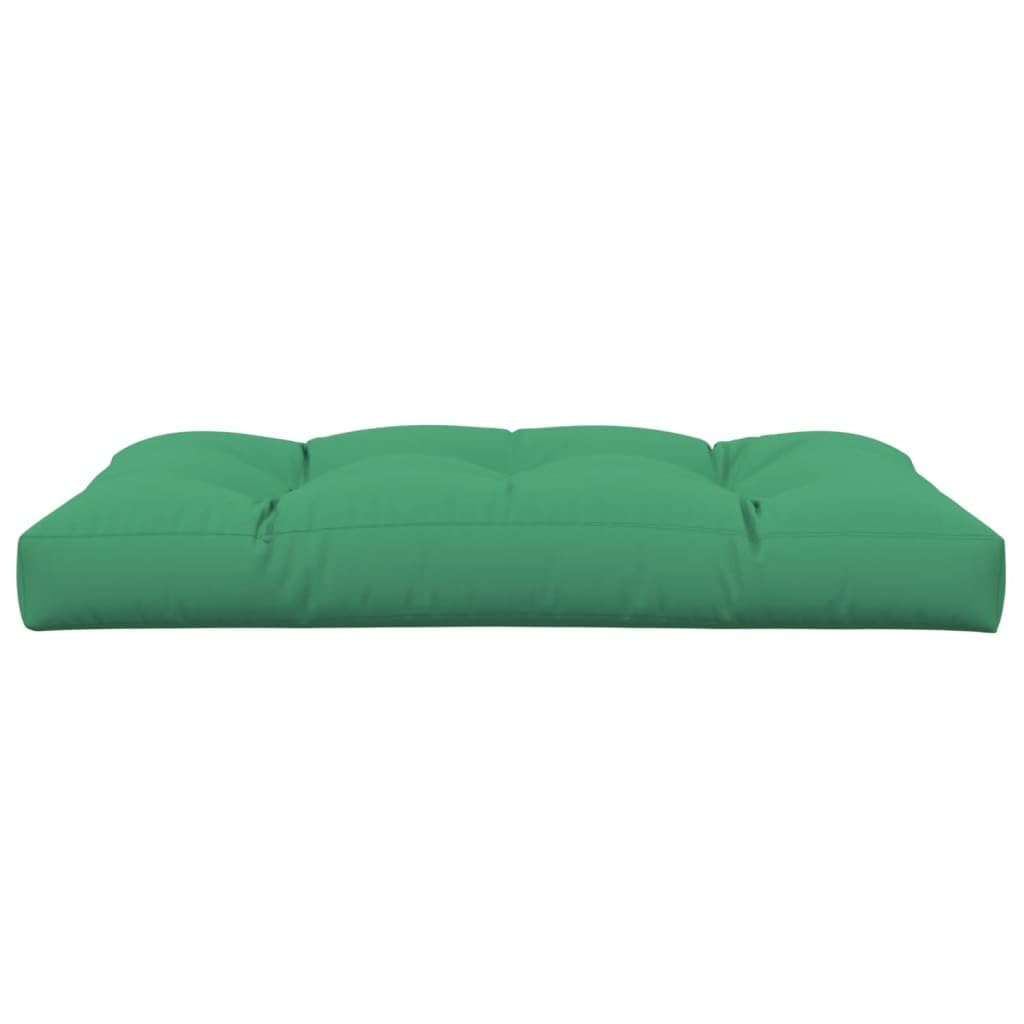 Palettenkissen Grün 120x80x12 cm Stoff Polyester wasserabweisend mit Hohlfaserfüllung Sitzpolster für Gartenstuhl Bank Terrasse Balkon Indoor Outdoor Camping