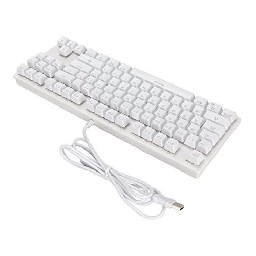 Clavier mécanique, Interrupteur Bleu Plug and Play 87 Touches Design Ergonomique 87 Touches Clavier pour Ordinateur Portable pour Jeu pour Bureau Cover
