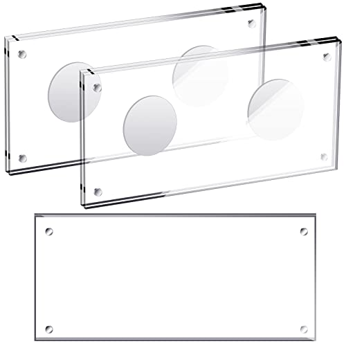2 Pack Currency Display Acrylic Dollar Bill Holders Acrylic Money Frame Self Adhesive Money Frame Display Can Be Hung Dollar Bill Display for Christmas Collectors Regular Bill Holder, 3.5 x 7.36 Inch