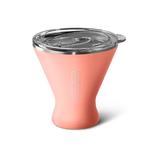 BrüMate MargTini 10oz Martini Margarita Tumbler - Made With Vacuum-Insulated Stainless Steel (Guava)