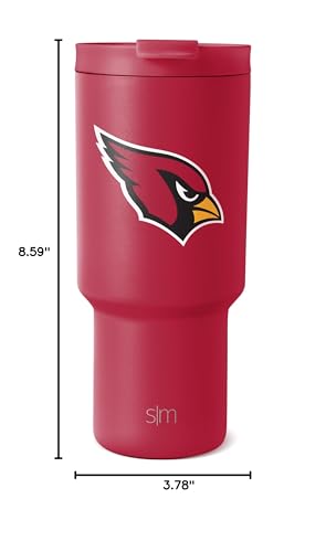 Image of Simple Modern Officially Licensed NFL 30oz Tumbler with Flip Lid and Straws | Football Insulated Stainless Steel Cup | Gifts for Men Women | Trek Collection