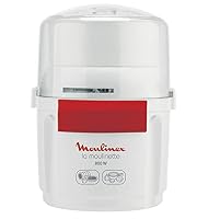Moulinex AR6801 Chopper & Blender La Moulinette 800 W + Blender Double Blade Edelstahl 200 g und 750 ml 1-2-3 Früchte weiß/rot – Ansicht 2