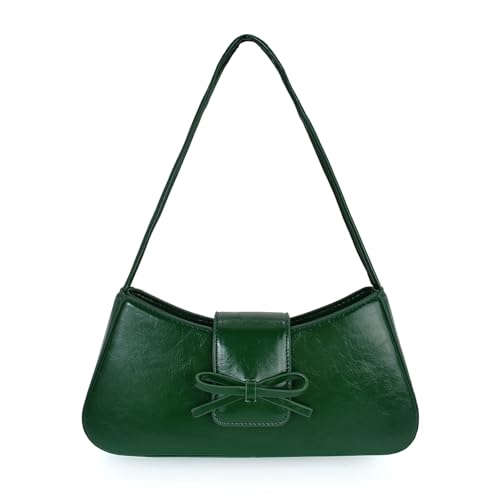 Image of KAMEILONG Trendy Red Shoulder Bag for Women Patent Leather Hobo Handbags Y2K Purses Clutch Bag Cute Bow Purse