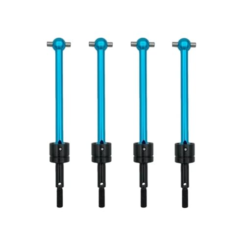 RC修理部品 For Tamiya DT03 For TT02B For TT-02B 1/10 64mm メタル ユニバーサルドライブシャフト CVD RCカーアップグレードパーツアクセサリー(Blue)