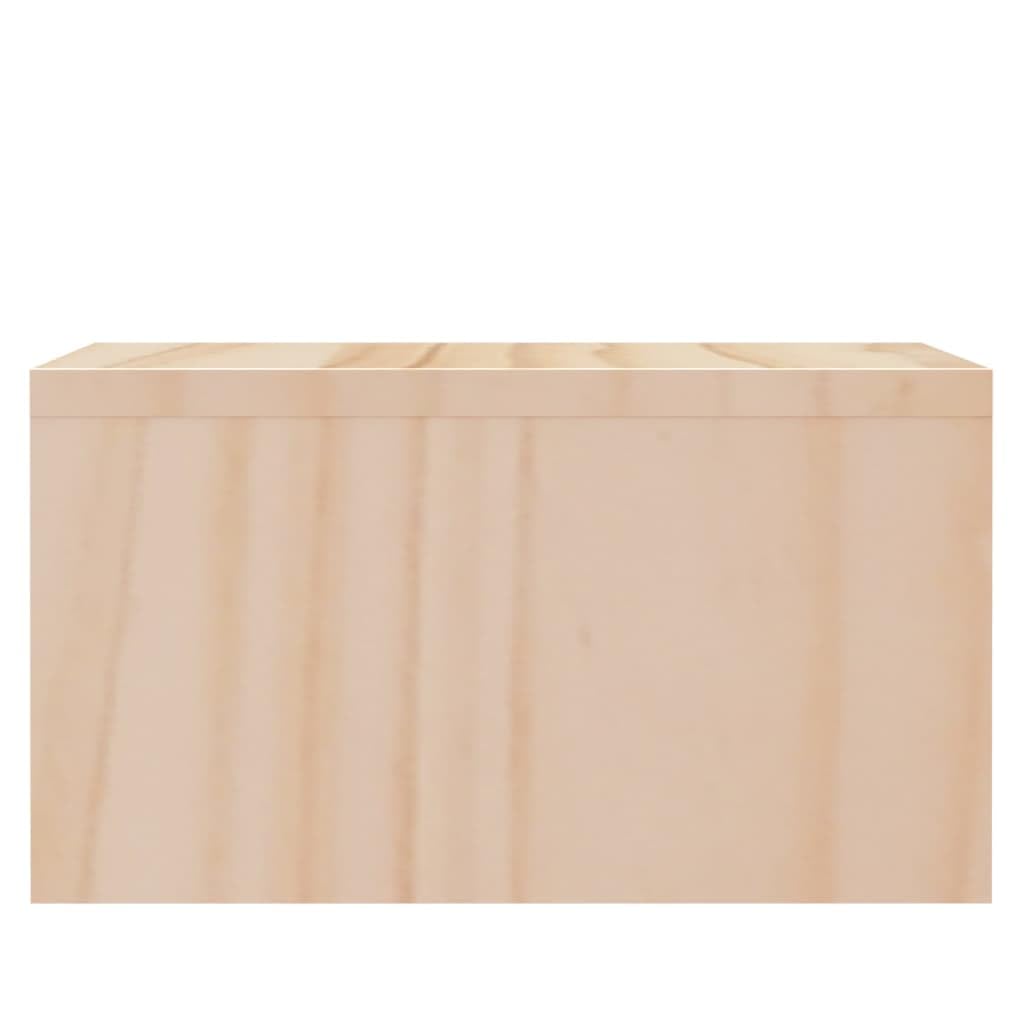 TABOJS Supporto TV ergonomico in Legno, Supporto per Monitor in Pino con Contenitore, 50x27x15 cm, Ideale per Ufficio e Soggiorno, migliora Il Comfort e la nizzazione