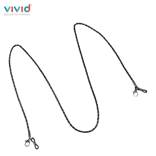 Image of Unisex Spec Holder Hook & Loop Anit Slip Eyewear Lanyard Faux Leather Chain