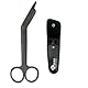 YSCARE Chirurgische professionelle Verbandschere Blasenverbände, Pflegeschere, Chirurgischer Edelstahl, Schüler-Trainingsschere (Schwarz, 14 cm)