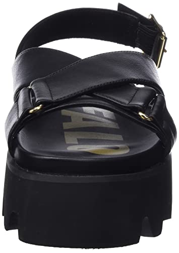 Buffalo Perry Romy, Sandali Donna, Nero, 37 EU