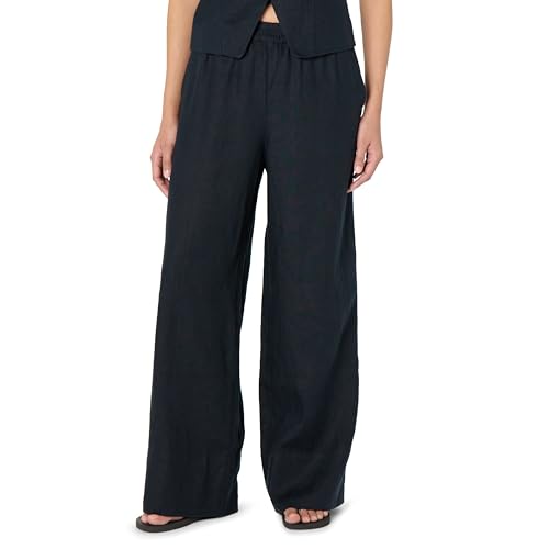 The Drop Women's Standard Bonni Pull on Linen Pant