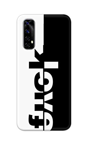 Image of PRINTFIDAA One Words Fukc Love Creative Art Innovative Wonderfull Printed Designer Hard Case for Realme Narzo 20 Pro /Realme 7 Back Cover -(e) RPM1003