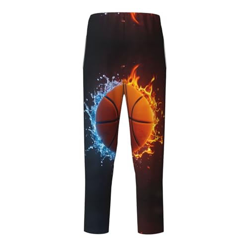 Pajama Pants Pajama Bottoms with Elastic Waistband Sleepwear Lounge PantsIced Fire Sports Basketball2