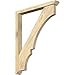 Ekena Millwork BKT0402X32X40BOA06RDF Balboa Slat Rough Sawn Bracket w/Offset Brace, Douglas Fir