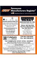 Tennessee Manufacturers Register 2011 1582026823 Book Cover