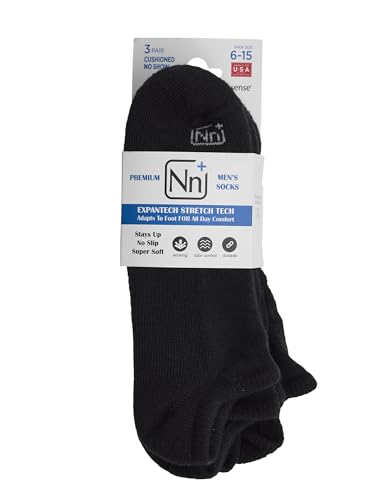 No Nonsense Mens Expantech Recycled Polyester No Show Socks2