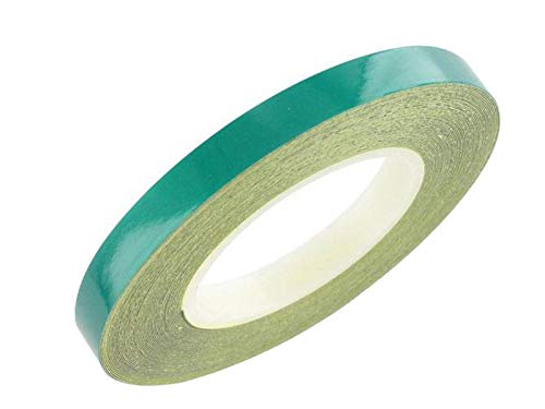 tuf-kote® Radium Reflective Rim Stripe Decal Tape - 10mm Straight Cut | Dark Green - Length 20 feet Wheel Stripe Decal Trim for Motorcycle Wheels