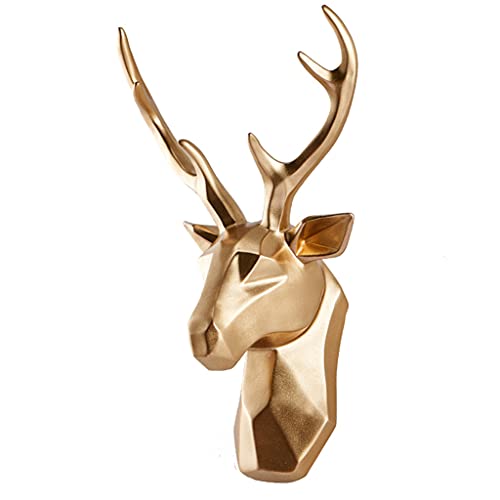 Wall Sculptures Wandbehang Hirschkopf kreative Moderne minimalistische Wanddekoration Harz Wand Tierkopf Heimtextilien integriertes Design Cover