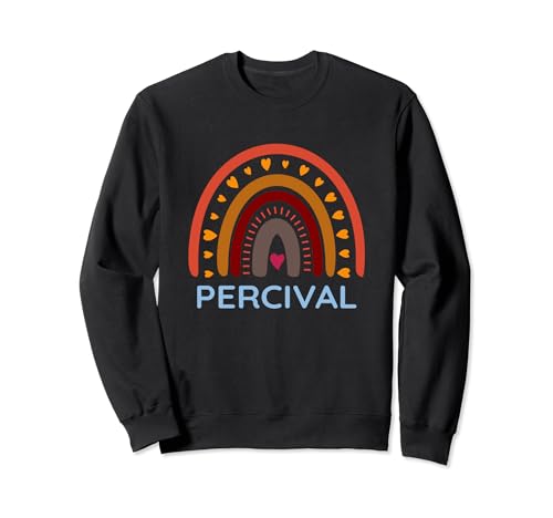 Percival Personalized Name. Colorful Rainbow, Fun Graphic Sweatshirt
