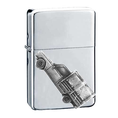 Briquet à essence classique 404 Pick Up argent rechargeable coupe-vent