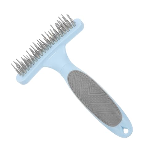 Toddmomy Pet Grooming Rake Comb for Dogs and Cats Durable Easy to Hair Removal Tool Comfortable for Pet Massaging and Grooming