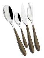 BUGATTI Gioia 24-Piece Cutlery Set, Stainless Steel, Tobacco Colour