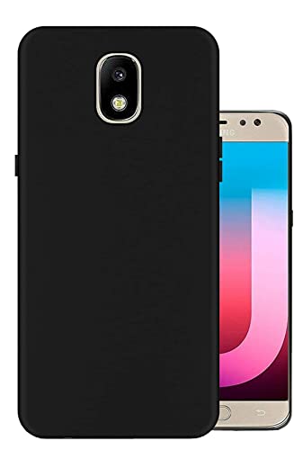 Image of Mobile Back Cover Case for Samsung Galaxy J7 Pro, J730GM /DS (Silicone Case|CameraProtection|Black SC1510)